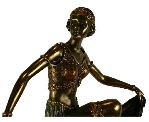 ブロンズ像　神　D.H. CHIPARUS DANCER　アールデコ　彫刻家 Art Deco statue of a dancer signed D.H. Chiparus | lock Stračov